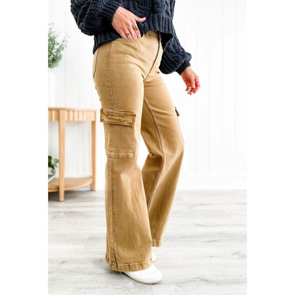 NWT Risen Cargo Wide Leg High Rise Jeans Style# FP-RDP5488 Size 15/32 - Picture 13 of 16